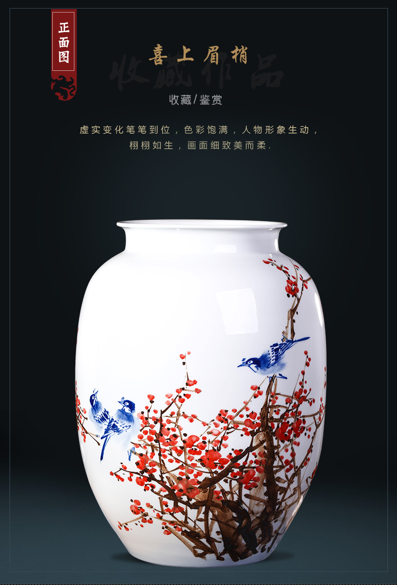Jingdezhen ceramics famous hand - made vases, flower arranging place, a large sitting room of the new Chinese style household decorative arts and crafts