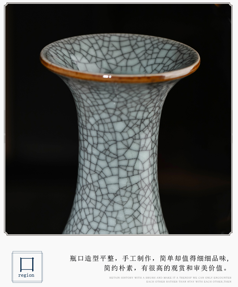 Archaize of jingdezhen ceramics up dried flower vase planting Chinese style classical retro do old sitting room adornment is placed