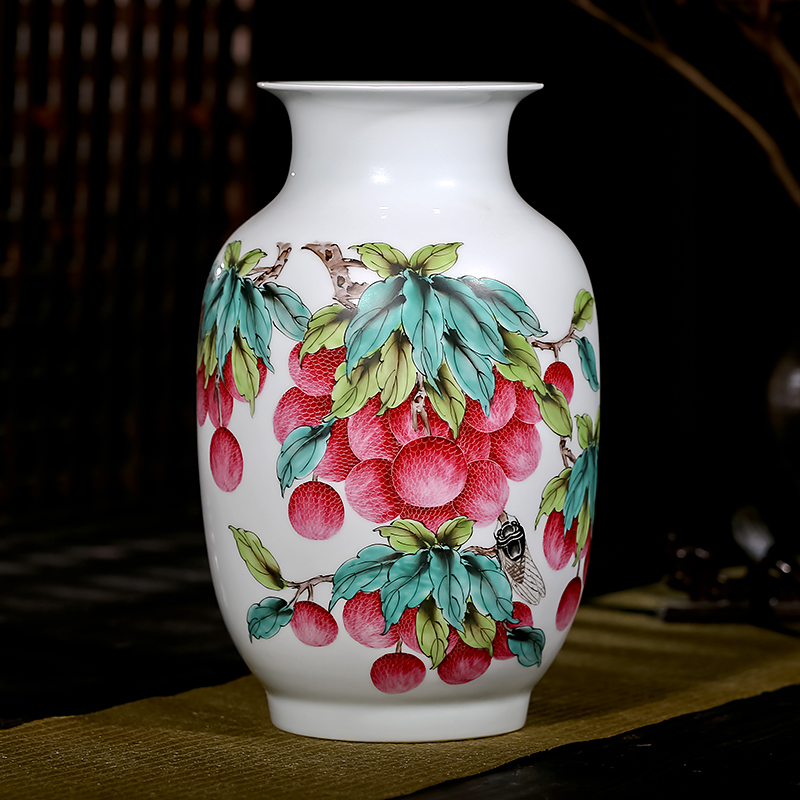 Jingdezhen ceramics powder enamel hand - made vases, flower arranging modern new Chinese style porch sitting room adornment handicraft furnishing articles