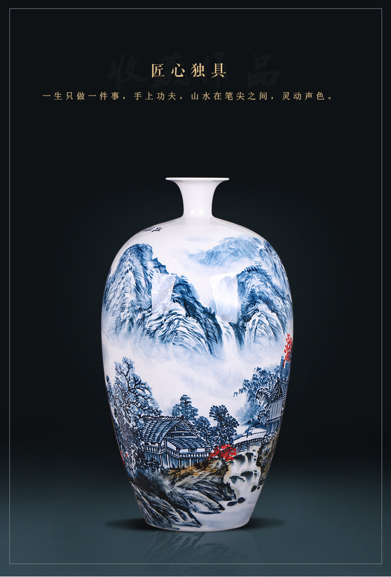 The Master of jingdezhen ceramics hand - made creative new Chinese blue and white porcelain vase sitting room porch decoration furnishing articles