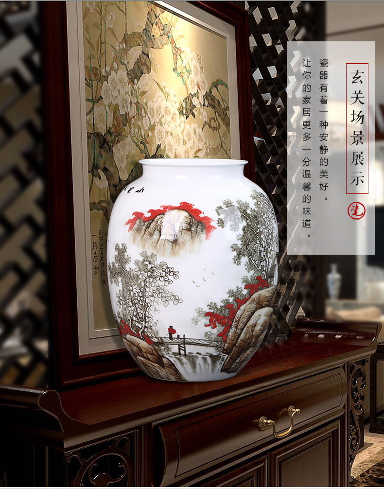 Jingdezhen ceramics landscape hand - made vases, flower arranging new Chinese style household act the role ofing is tasted, the sitting room porch decoration furnishing articles