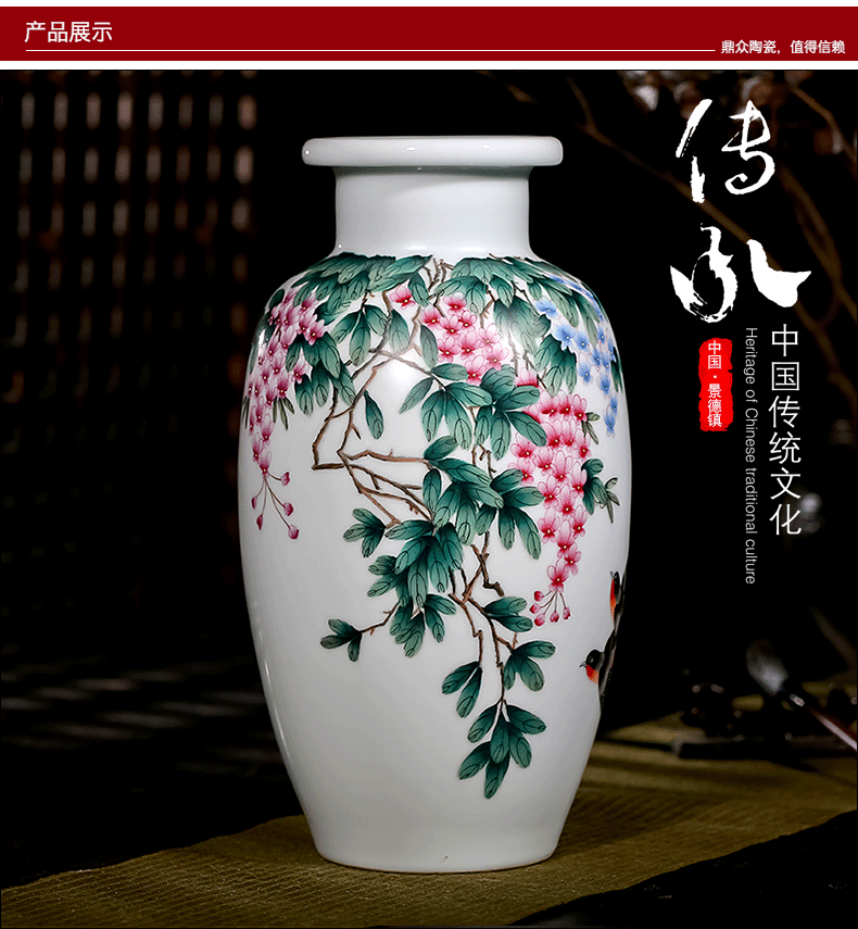 The Master of jingdezhen ceramics hand - made pastel sabingga sukdun dergici jimbi vases, flower arranging rich ancient frame sitting room porch place