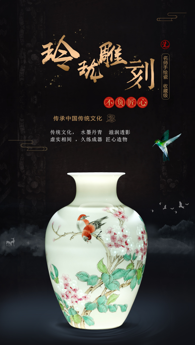 The Master of jingdezhen ceramics hand - made MeiKaiWuFu vases, flower arranging furnishing articles of Chinese wine home decoration