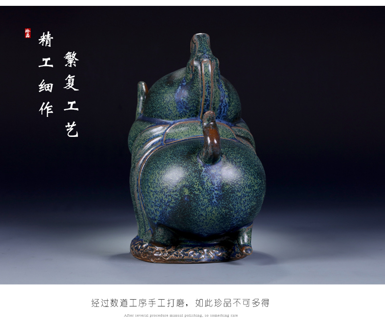 Jingdezhen imitation bronze ceramic horse step swallow archaize of new Chinese style classical household adornment handicraft furnishing articles sitting room