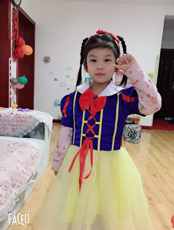 Tùy Chỉnh 
            Cosplay Trẻ Em Halloween Giáng Sinh Trang Phục Mặc Quần Áo Lọ Lem Bé Gái Bạch Tuyết Váy Trình Diễn Trang Phục