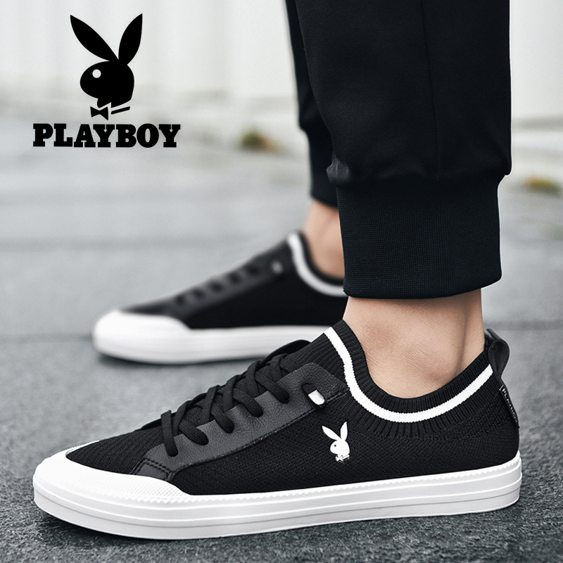 Giày Playboy nam 2020 New Little White Summer Da thể thao Casual thời trang nam Flat Chạy Ban Shoes