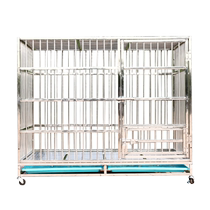 Stainless steel cage medium and large dog cage removable thick cage golden retriever Labrador indoor dog cage
