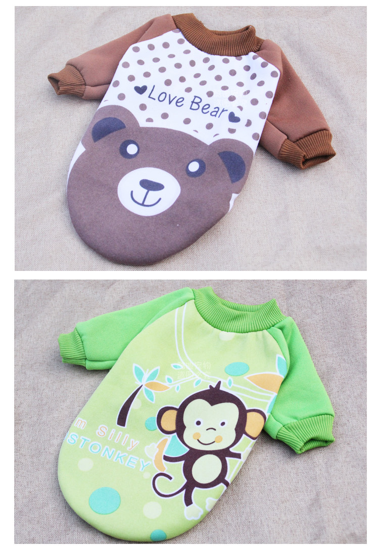 Phim hoạt hình chó quần áo thú cưng quần áo mèo hơn gấu VIP Teddy chó con chó nhỏ quần áo thú cưng - Quần áo & phụ kiện thú cưng thời trang cho chó