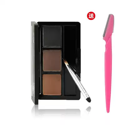 Net red three-color eyebrow powder waterproof, anti-sweatproof, no fading, no fading beginner three-in-one thrush
