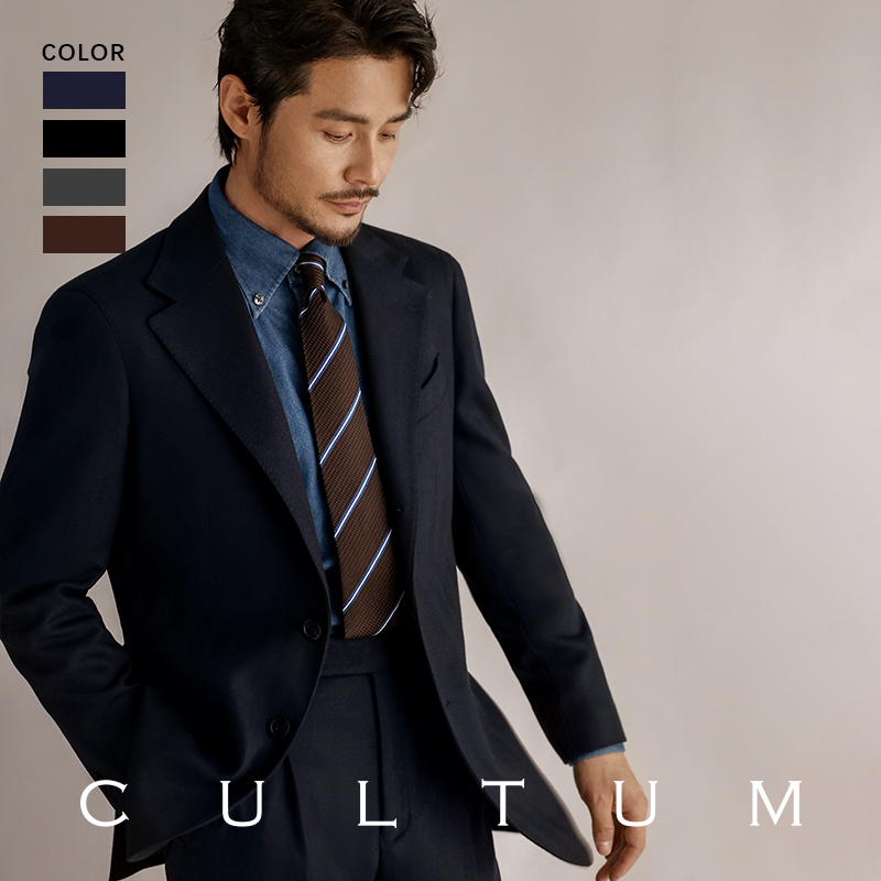 CULTUM winter thickened 600g heavy fine spun ravelvet herringbone tattoox suit men's Naples casual suit-Taobao