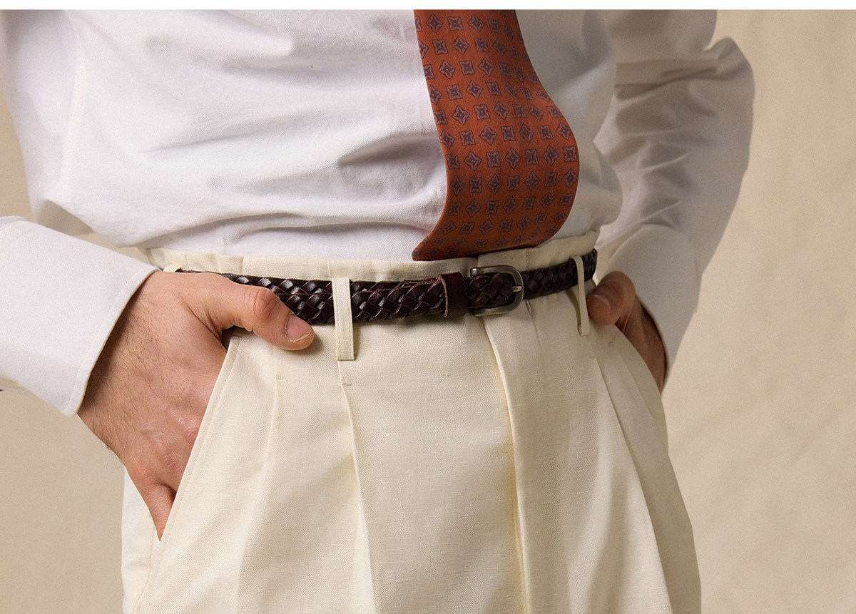 CULTUM Straight-Leg Pleated Trousers