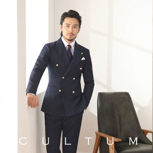 CULTUM Итальянский деловой пиджак в стиле ретро, ​​мужской пиджак с воротником с лацканами, двубортный мужской костюм без железа