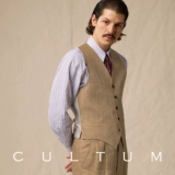 [100% французский лен] CULTUM открытый рисунок весна-лето 1930-х годов универсальный костюм-жилет мужской деловой повседневный