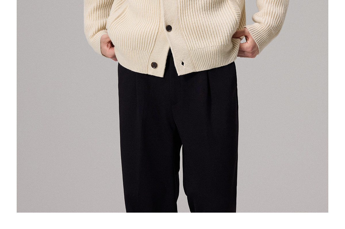 CULTUM Merino Wool Stand Collar Sweater