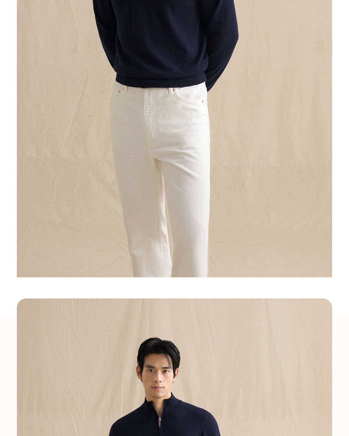 CULTUM Stand Collar Knit Sweater