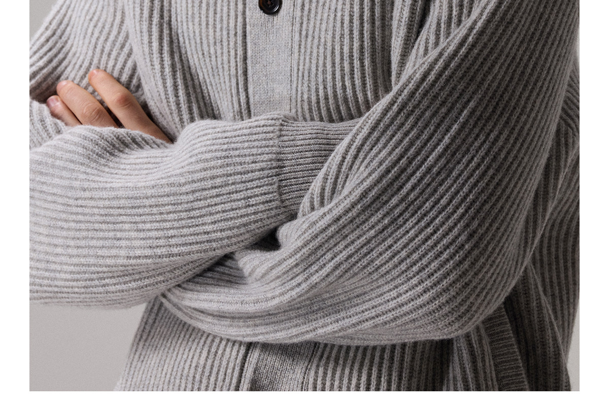 CULTUM Merino Wool Stand Collar Sweater