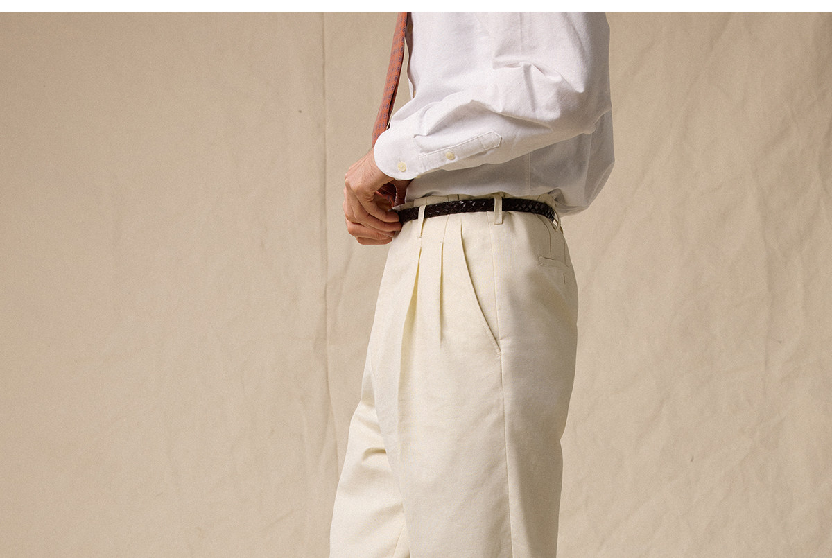 CULTUM Straight-Leg Pleated Trousers