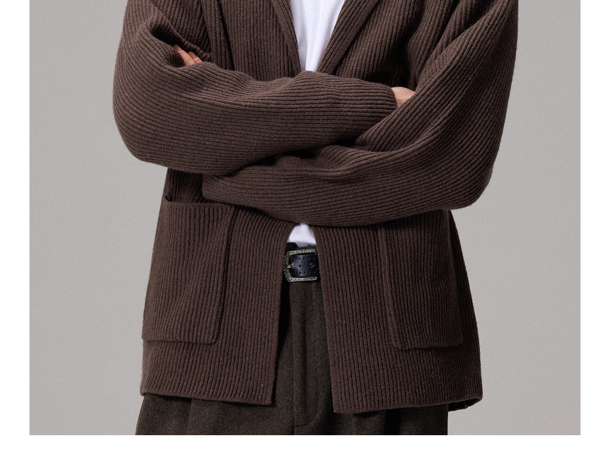 CULTUM 600g Chunky Knit Cardigan