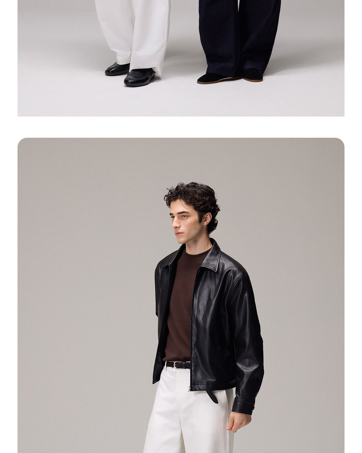 CULTUM Cropped Zip-Up PU Jacket