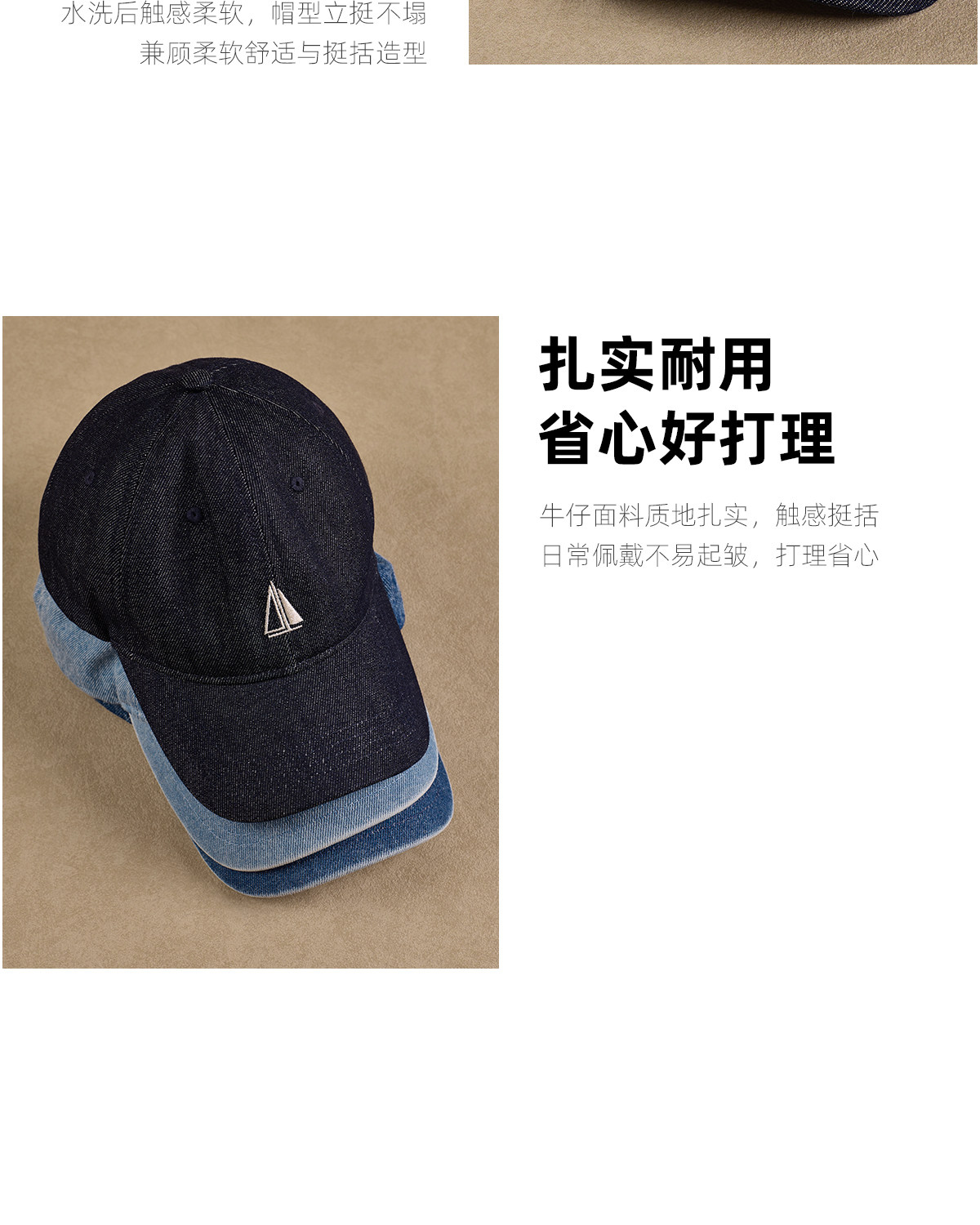 CULTUM Retro Denim Embroidered Baseball Cap