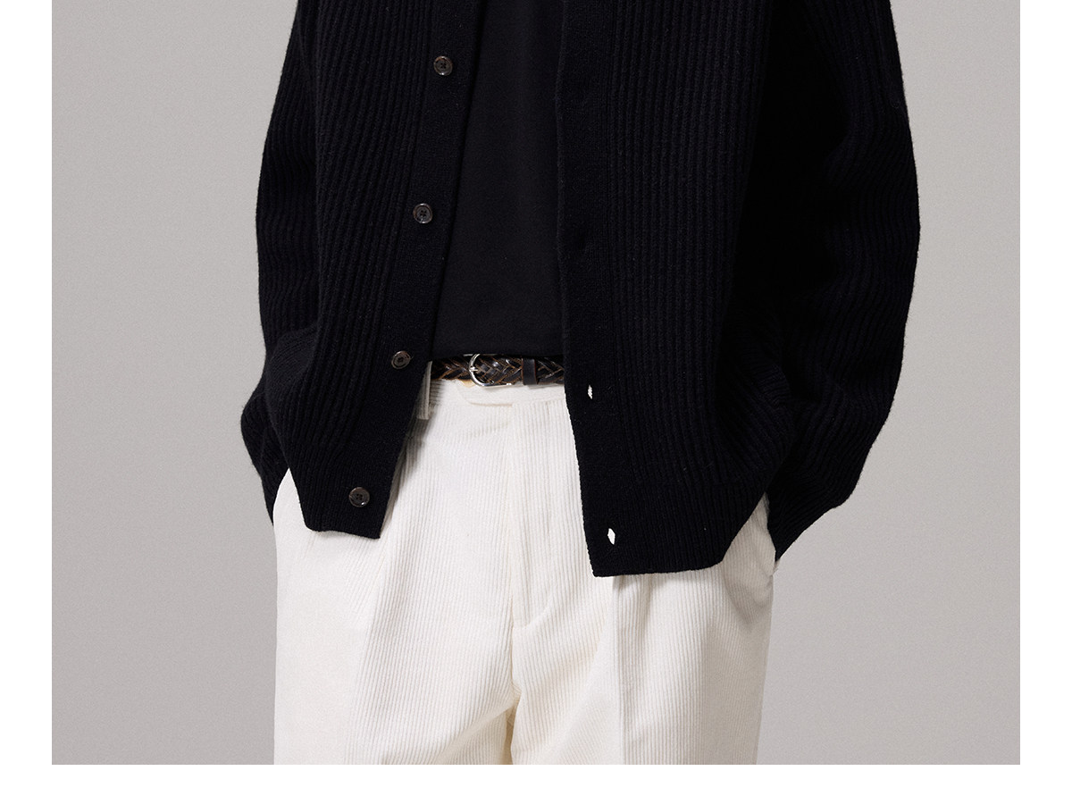 CULTUM Merino Wool Stand Collar Sweater