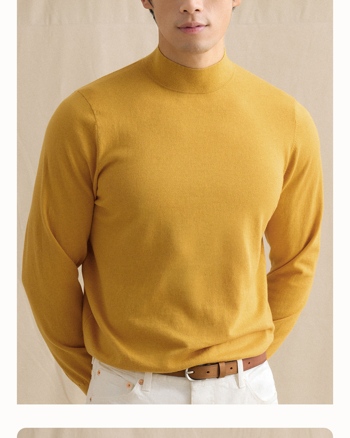 CULTUM Neck Slim-Fit Knit Sweater