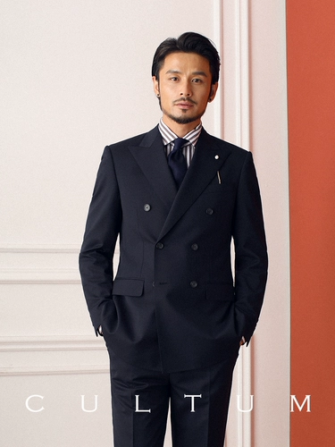 Cultum100 Рафинированная тканая шерсть, не подходящие для мужчин, мужские двойные двойные двойные двойные формат костюма с двойным расщеплением