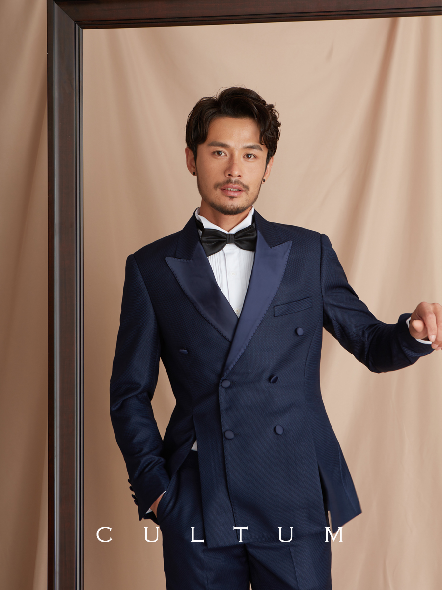 CULTUM custom four-slit double-breasted banquet business dress suit men's slim host suit two-piece suit