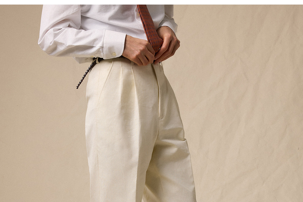 CULTUM Straight-Leg Pleated Trousers