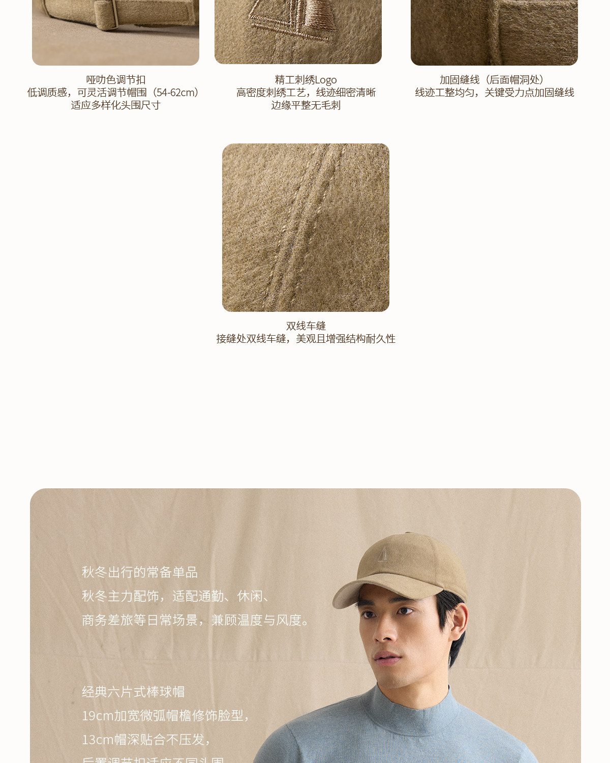 CULTUM Embroidered Wool Baseball Cap