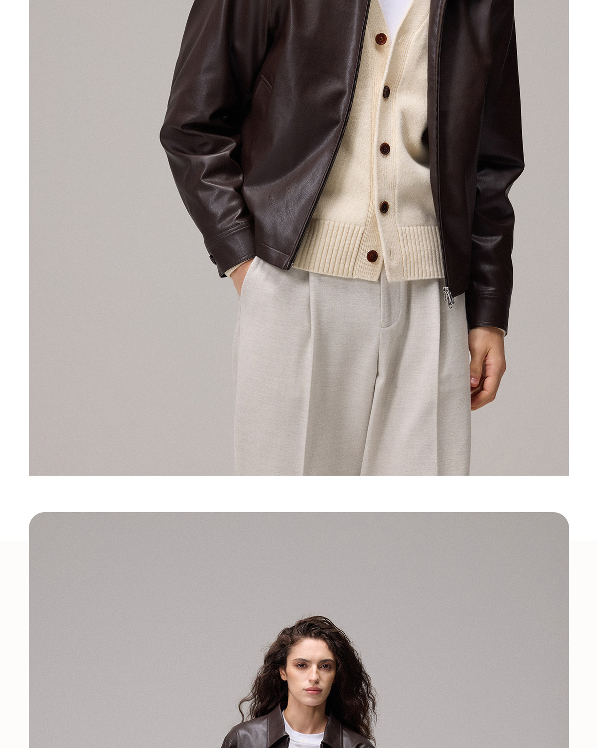 CULTUM Cropped Zip-Up PU Jacket