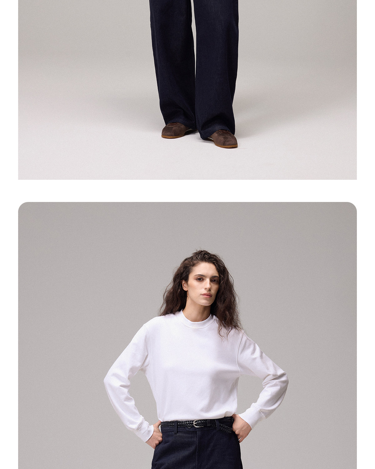 CULTUM Denim Wide-Leg Trousers