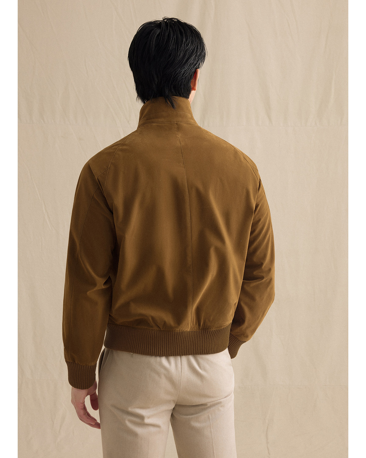 CULTUM Loose Vintage Faux Suede Harrington Jacket