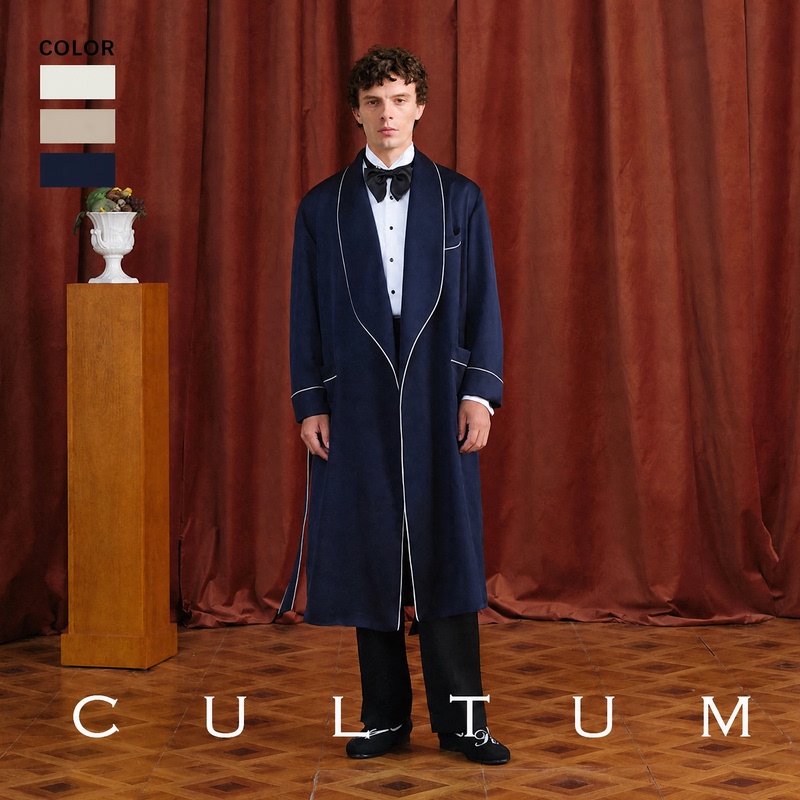 【Linen Acetate Tencel】Cultum Elegant Old Money Style Robe Bathrobe Men's Smoking Suit Morning Gown Dress