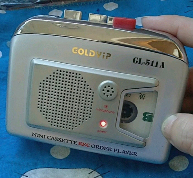 Tape walkman Recording external sound can record cassette machine single player Random listen to 80s vintage tape external sound