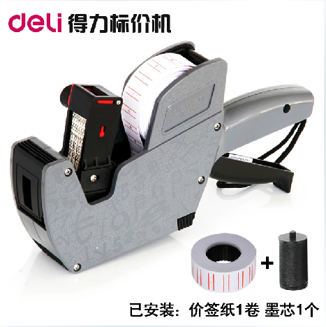 Deli 7504 ticker single row manual pricing machine price tag machine supermarket printing price machine date code machine