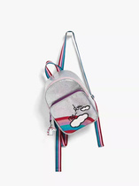 Z family new girl rainbow backpack bright powder double shoulder waterproof bag shoulder strap adjustable for adult children
