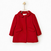 Z Home Child clothing Girl red Child Great Clothes Girls Long Autumn Winter Coat Stash of Cyan Hair Clip Slim cotton