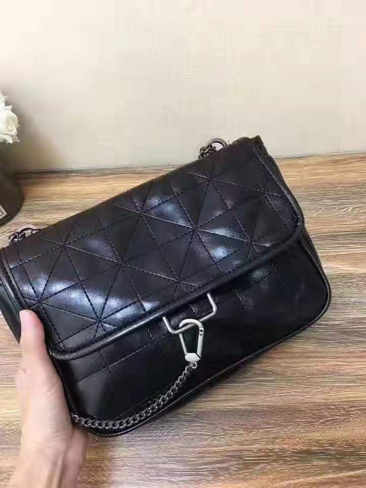 Z Home Lady New Black Fashion Bag INGER CHAIN BAG SOFT SINGLE SHOULDER SLOPED SATCHEL BAG WOMEN BAG