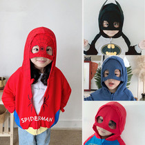 Spring autumn season new children styling jacket boy girls eye blindfold with cap zipped cardio-hoodie with multiple styling boomers