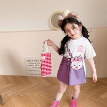 Original 2022 Summer girl clothes fake two cartoon T-skirt Lina Star Debra adorable sweet and beautiful dress