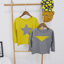 Clear Bin New Pint Spring Money Pure Cotton Thread Knit Sweaters Children men and women Scouts Slim Wire Sweater Sweater Korean Version of Tidal Burst