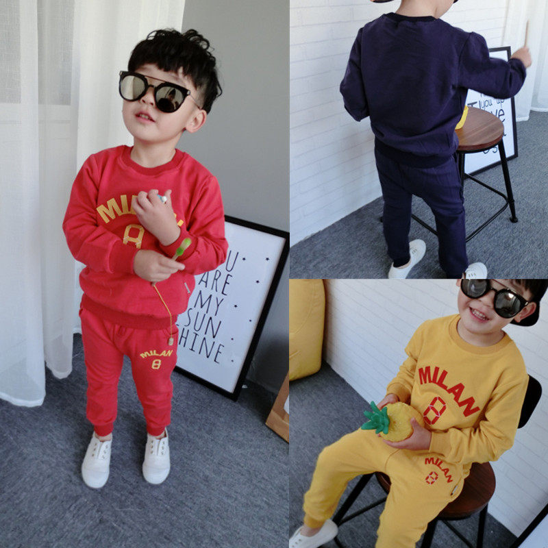 Clear Children's clothing Spring new Korean version of boys and girls' digital cover tops for baby's leisure sweater