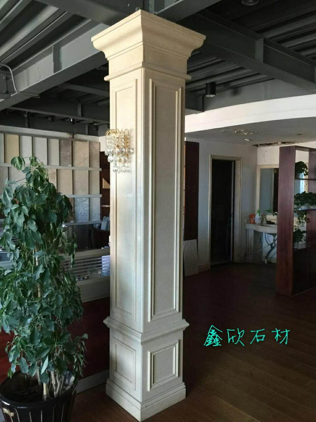 Shenyang pure natural marble and artificial stone pass background wall column bar shape free design measuring ruler