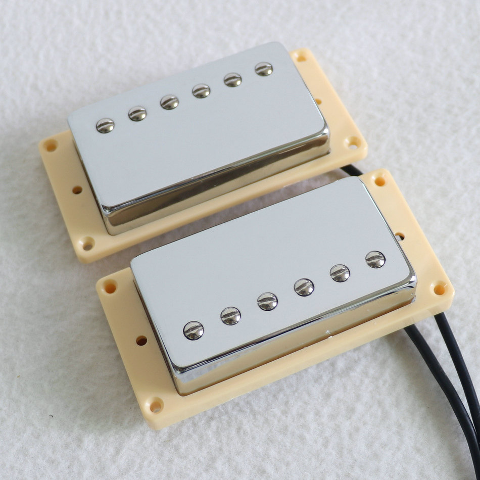 Try Dongli Electric Guitar Double Coil Pickup LP Ceramic Magnet Retro Classic Gold with Yellow Frame