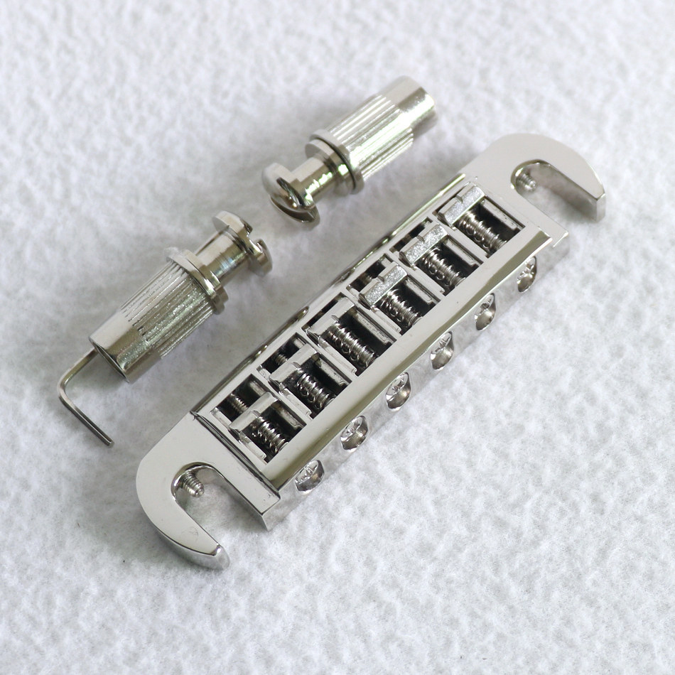 Dongli Electric Guitar Fixed LP Two-piece Bridge Nickel SG Bridge with Stud Silver replacement DIY accessories