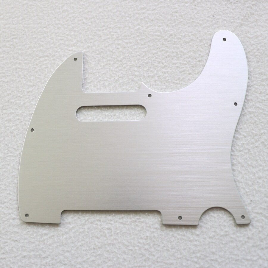 Dongli Electric guitar shield All-aluminum brushed Tele model panel Silver 8-nail aluminum guard replacement accessories