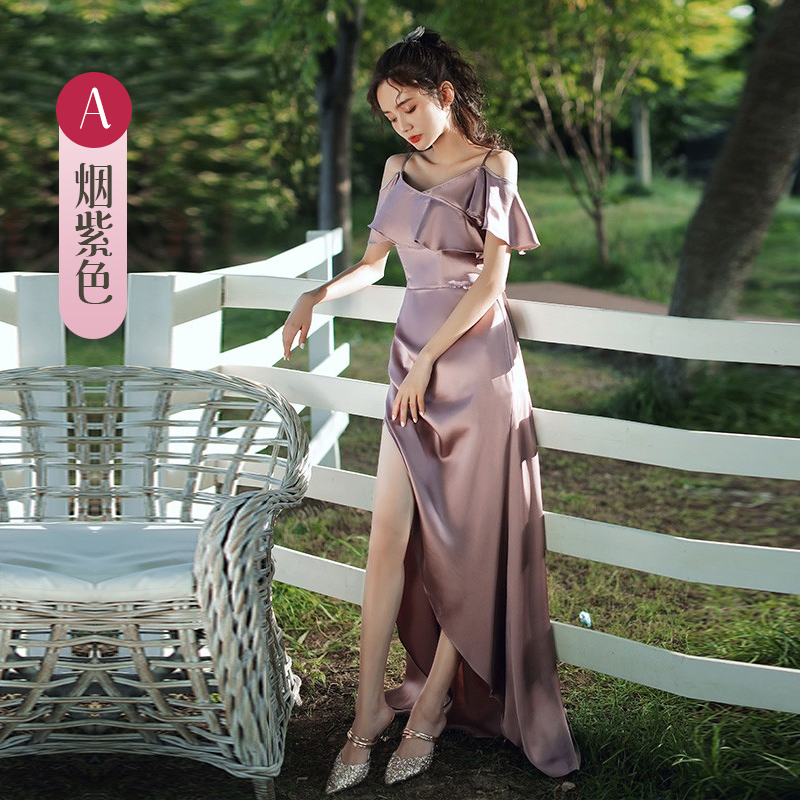  2XL+23206 smoke purple long model A  