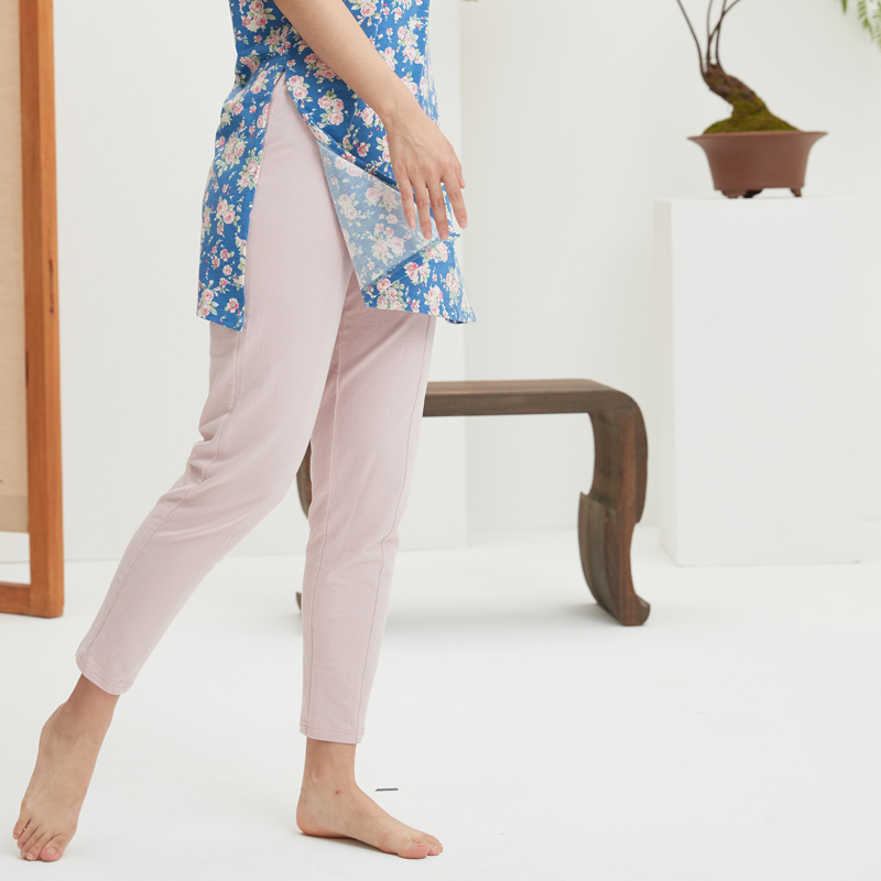 Cifringe Imported Fabric Knitted Elastic 100 Lap Pants Yoga Pants for sitting Zen meditation slim leg long pants 20713