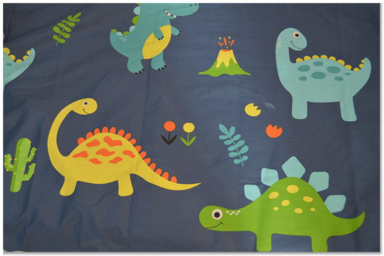 Vải cotton chéo twill rộng 2,5m phiên bản AB Khủng long - Vải vải tự làm vải canvas họa tiết